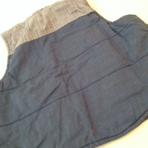 Modern 2016 Cat & Jack Puffer Vest Unisex Boy Baby(6-9mos) Snap Front Navy Grey - Picture 8 of 8